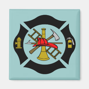 Maltese kruis - zwart - Magnet