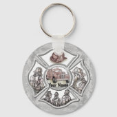 Maltese kruisbrandweerman sleutelhanger (Voorkant)