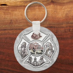 Maltese kruisbrandweerman sleutelhanger