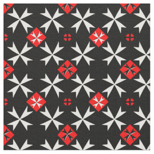 Maltese kruising en Malta vlag Trendy Fabric/mode Stof