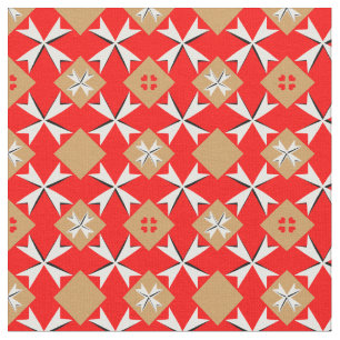 Maltese kruising en Malta vlag Trendy Fabric/mode Stof
