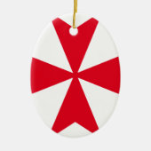 maltese kruising keramisch ornament (Voorkant)