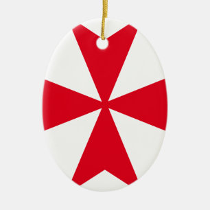 maltese kruising keramisch ornament