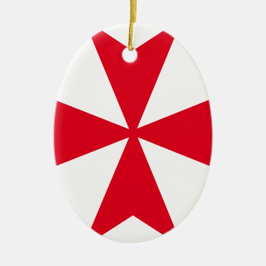 maltese kruising keramisch ornament (Voorkant)