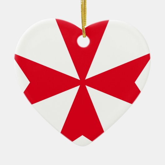 maltese kruising keramisch ornament (Voorkant)