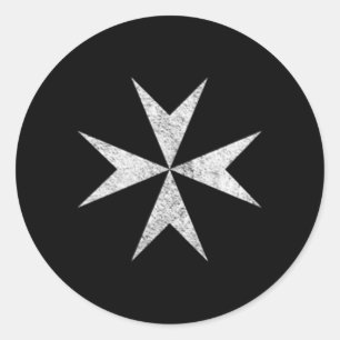 Maltese Kruisridders Hospitalier Malta Kruistochte Ronde Sticker