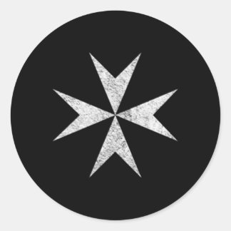 Maltese Kruisridders Hospitalier Malta Kruistochte Ronde Sticker