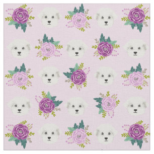 maltese lavendel florals hond stof