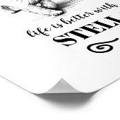 Maltese leven is beter met aangepaste hondennaam poster (Hoek)