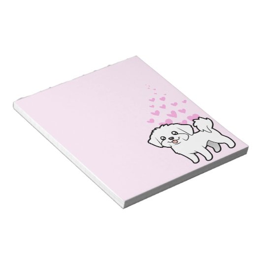 Maltese liefde (puppy cut) notitieblok (Schuin)