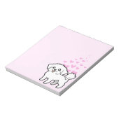 Maltese liefde (puppy cut) notitieblok (Linkerzijde)