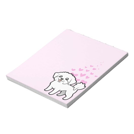 Maltese liefde (puppy cut) notitieblok (Linkerzijde)