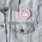 Maltese liefde (show snijden) ronde button 5,7 cm (In situ)