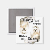 Maltese liefhebbers Vaatwasser magneet (Voorkant / Achterkant)