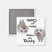 Maltese liefhebbers Vaatwasser magneet (Voorkant / Achterkant)