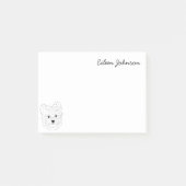 Maltese Lover Eenvoudig Zwart & Wit Gepersonalisee Post-it® Notes (Voorkant)