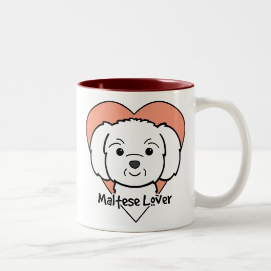 Maltese Lover Tweekleurige Koffiemok (Rechts)