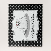 Maltese mam - Cute Hondenras Mam Cartoon Legpuzzel (Verticaal)