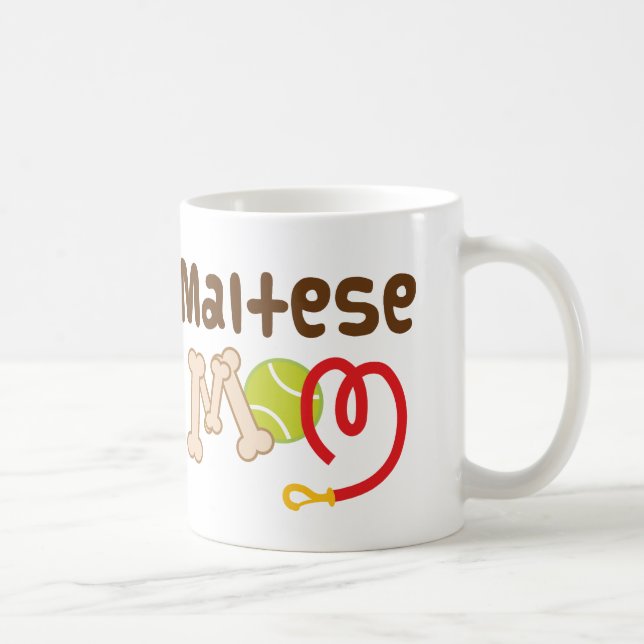 Maltese mam (Hondenras) Gift Koffiemok (Rechts)