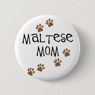 Maltese mam ronde button 5,7 cm