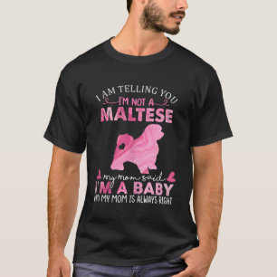 Maltese Moeder Baby Grappige Leuke Hond Eigenaar P T-shirt