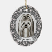 Maltese ornament van het Dog Loving Memory (Rechts)