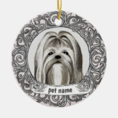 Maltese ornament van het Dog Loving Memory (Voorkant)