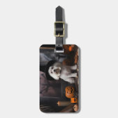 Maltese pompoenen Halloween eng Bagagelabel (Voorkant verticaal)