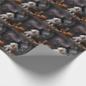 Maltese pompoenen Halloween eng Cadeaupapier (Hoek)