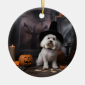 Maltese pompoenen Halloween eng Keramisch Ornament (Voorkant)
