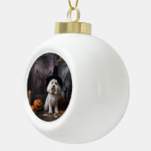 Maltese pompoenen Halloween eng Keramische Bal Ornament (Rechts)