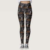 Maltese pompoenen Halloween eng Leggings (Voorkant)