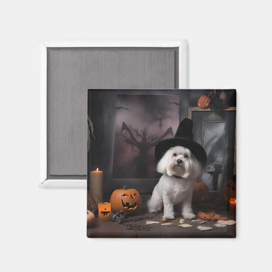 Maltese pompoenen Halloween eng Magneet (Voorkant / Achterkant)
