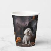 Maltese pompoenen Halloween eng Papieren Bekers (Voorkant)