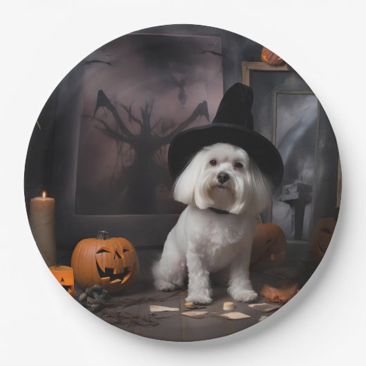 Maltese pompoenen Halloween eng Papieren Bordje (Voorkant)