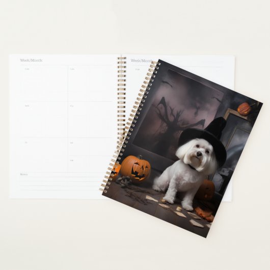 Maltese pompoenen Halloween eng Planner (Display)