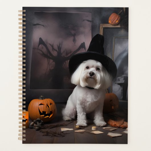 Maltese pompoenen Halloween eng Planner (Voorkant)