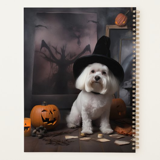 Maltese pompoenen Halloween eng Planner (Achterkant)