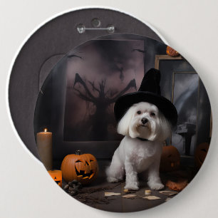 Maltese pompoenen Halloween eng Ronde Button 6,0 Cm