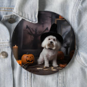 Maltese pompoenen Halloween eng Ronde Button 6,0 Cm (In situ)