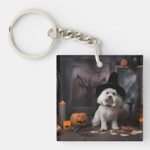 Maltese pompoenen Halloween eng Sleutelhanger