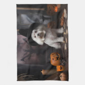 Maltese pompoenen Halloween eng Theedoek (Verticaal)