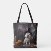 Maltese pompoenen Halloween eng Tote Bag (Achterkant)
