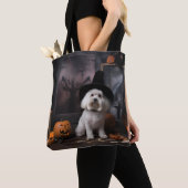 Maltese pompoenen Halloween eng Tote Bag (Dichtbij)