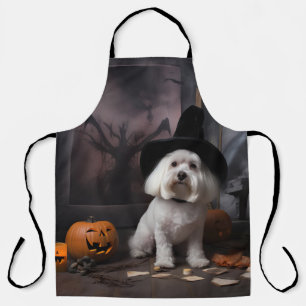 Maltese Pompoenen Halloween Griezelen Schort