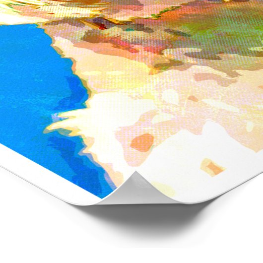 Maltese Pop Art Waterverf 18 x 24-inch Poster (Hoek)