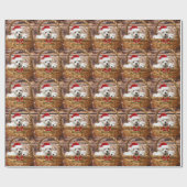 Maltese Puppies in een kerstmand Cadeaupapier (Vlak)