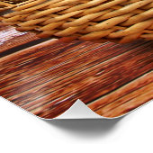 Maltese Puppies in een kerstmand Perfect Poster (Hoek)