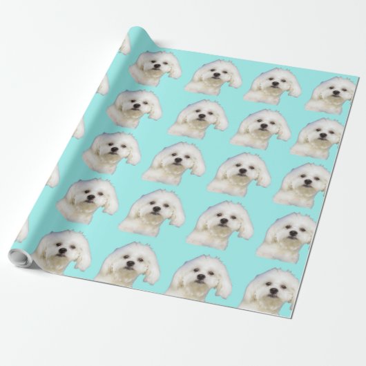 Maltese puppy cadeaupapier (Uitgerold)