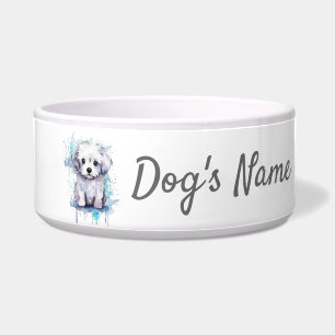 Maltese puppy ceramische Pet Bowl Voerbakje